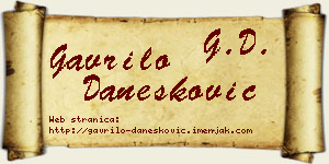 Gavrilo Danesković vizit kartica